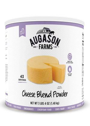 Augason Farms Cheese Blend Powder Certified Gluten Free Long Term Food Storage Everyday Meal Prep Large Can