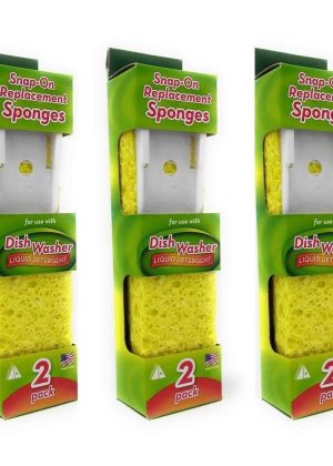 Arrow Home Products Arrow Dish Wand Sponge Refills 6 Pack Replacement Sponge Heads for Dish Wand