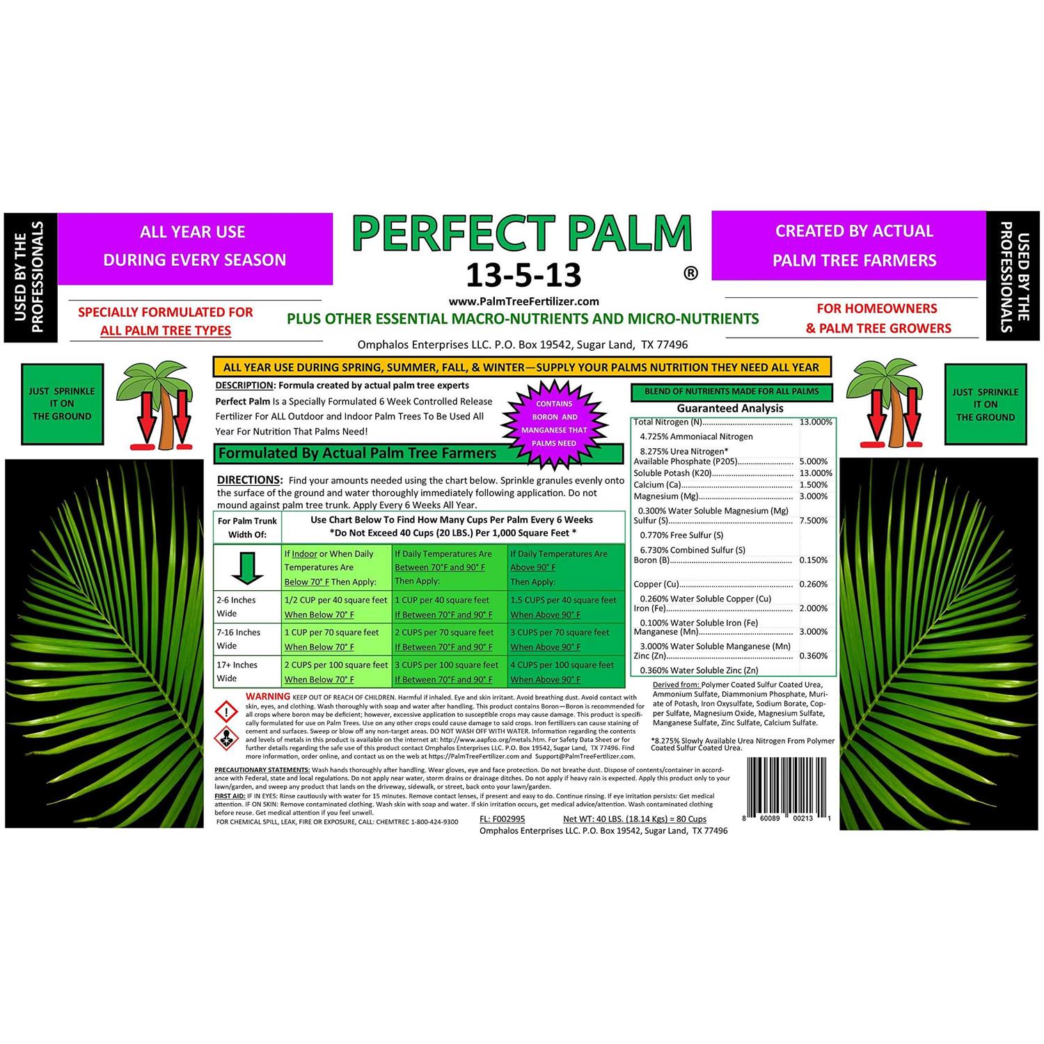 40 LB. Perfect Palm Fertilizer Bulk Bag - Image 4