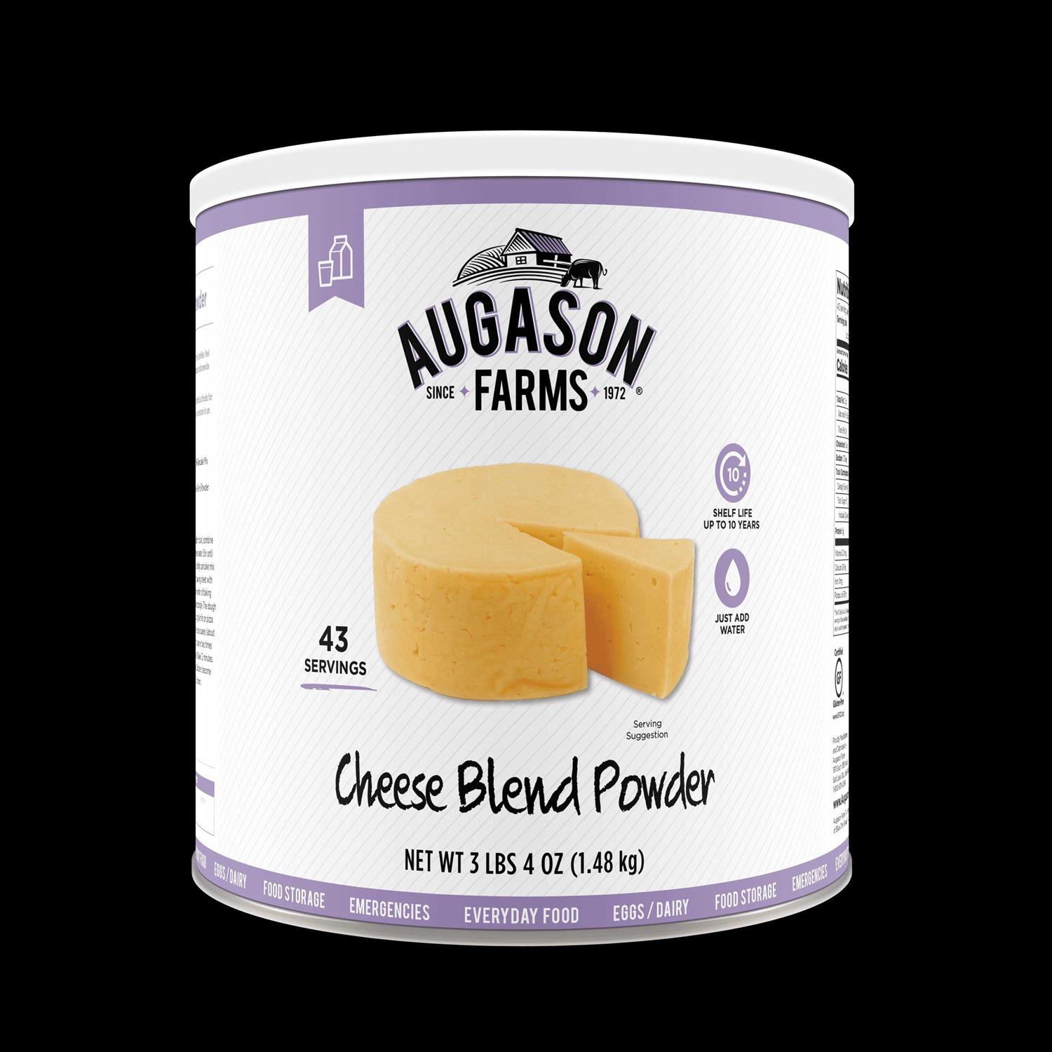 Augason Farms Cheese Blend Powder Certified Gluten Free Long Term Food Storage Everyday Meal Prep Large Can - Image 4