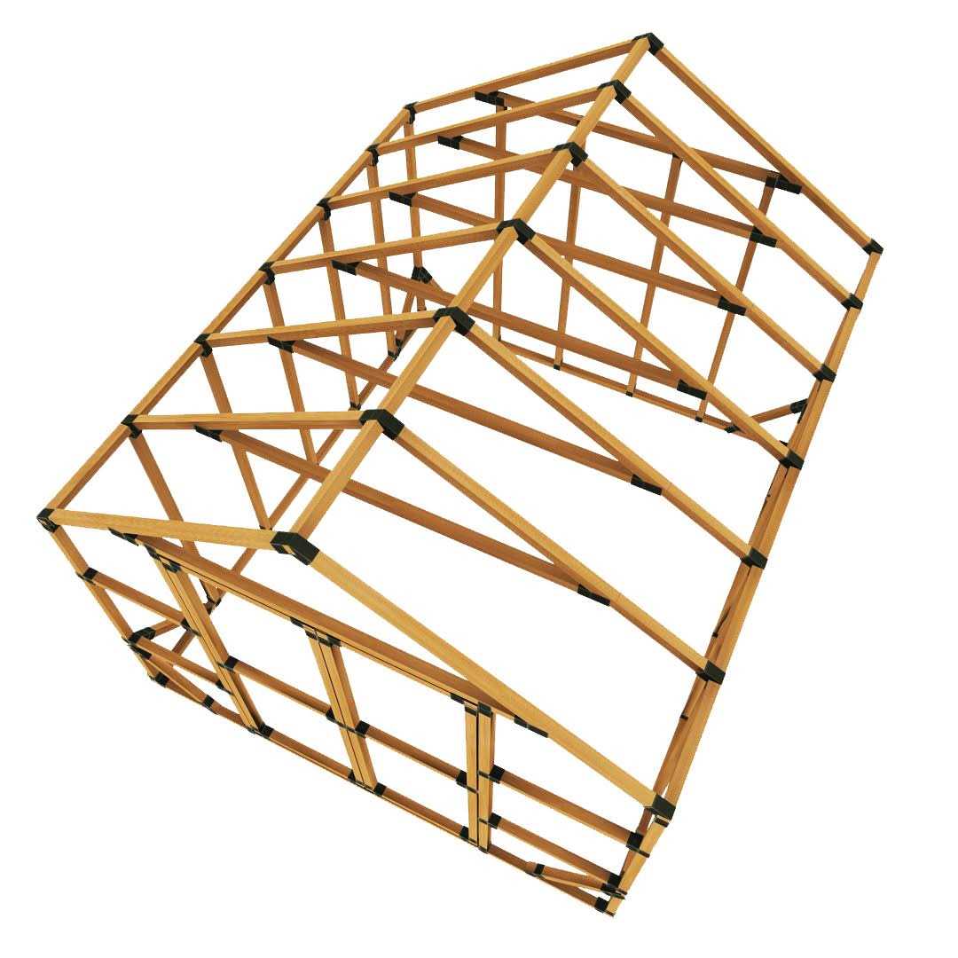 10 ft. W x 20 ft. D Custom DIY Greenhouse Kit by E-Z Frames - Image 2
